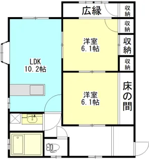 グランメゾン陽南【1階】の間取り
