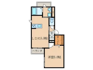 ルシェルブルー守山【3階】の間取り