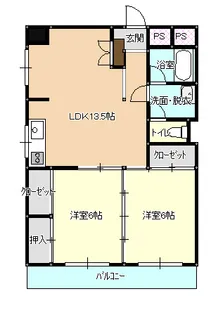 サンライズ笹口【4階】の間取り