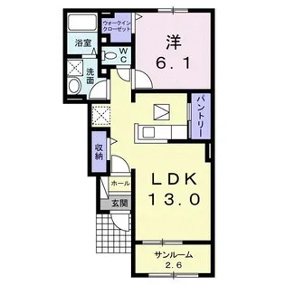 サナーリュI【1階】の間取り