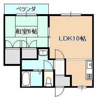 メゾンド・はなぶさII【2階】の間取り