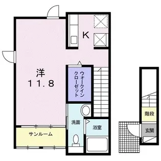 レイクサイド・Win【2階】の間取り