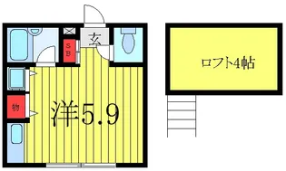 コートサイド富士見【2階】の間取り