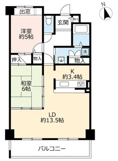 URアーベイン天王寺【15階】の間取り