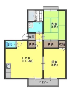 サンビレッジオクノC棟の間取り