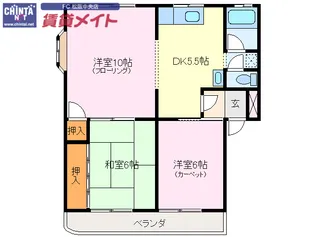 グレースハイツ【3階】の間取り