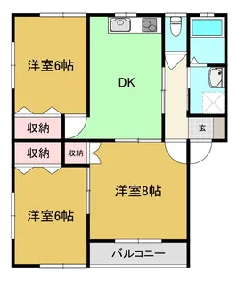 ハイツジャン 3【2階】の間取り