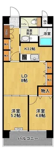 朝日プラザ荒池公園【2階】の間取り