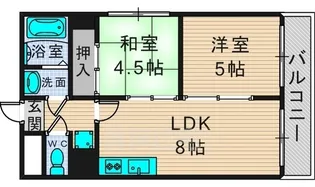 ウエンズ小路【2階】の間取り