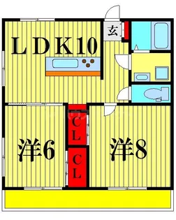 シャトレーハヤマ【2階】の間取り