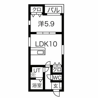TRYI鳥羽見【2階】の間取り
