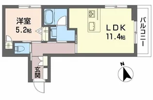 シャーメゾンコア八日町【3階】の間取り