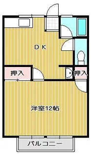 シティハイム的場【2階】の間取り