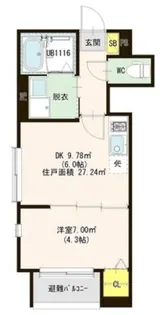 テラス新守山II【1階】の間取り
