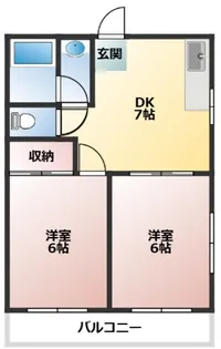 三星マンション【2階】の間取り