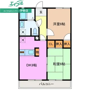 パークハイツ東山【2階】の間取り