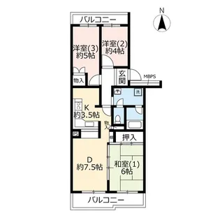 URパークシティ鴻巣駅前プラザ第二【4階】の間取り