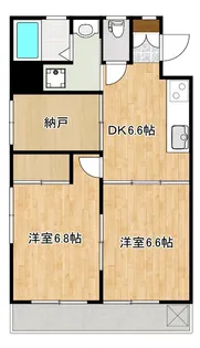 フレール上熊本【5階】の間取り