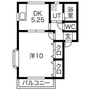 サンピュアつきじ【1階】の間取り