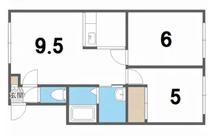 ハイツかねいちA【1階】の間取り