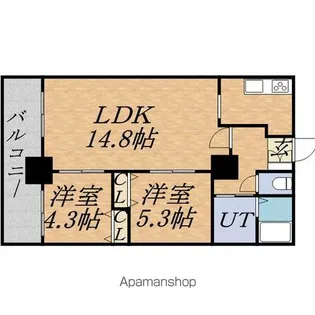 パシフィックタワー札幌【26階】の間取り