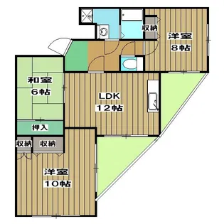 ブルグ清涼【2階】の間取り