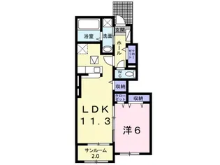 ヴェルドゥーラ A【1階】の間取り