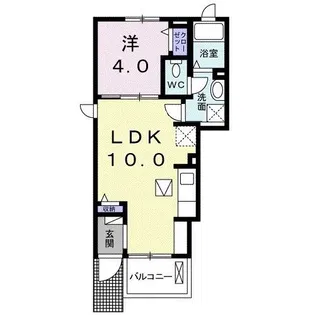 ソレイユ草薙I【1階】の間取り