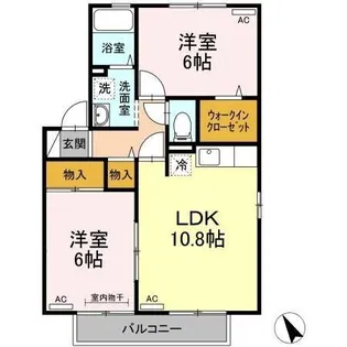 シャンツェ A棟【2階】の間取り