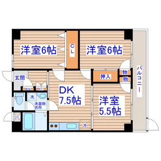 旭レジデンス【1階】の間取り