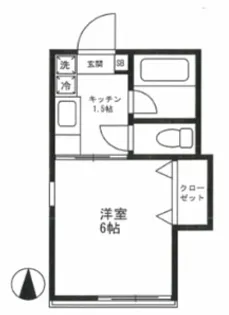 セカンド富ヶ谷【1階】の間取り