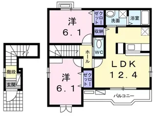 広島県廿日市市阿品1【アパート】の間取り