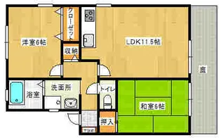 ハイカムールセブン【1階】の間取り