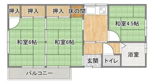 福島県いわき市中岡町1【一戸建】の間取り