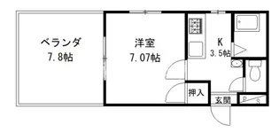 サンシティー南矢三【4階】の間取り