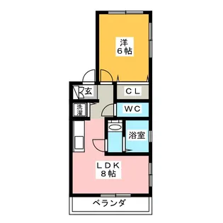 グラシア江南【2階】の間取り
