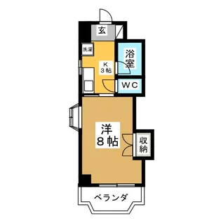 クレール小林【7階】の間取り