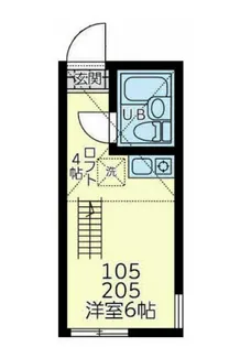 ユナイト蒔田ペンシルべニア【2階】の間取り