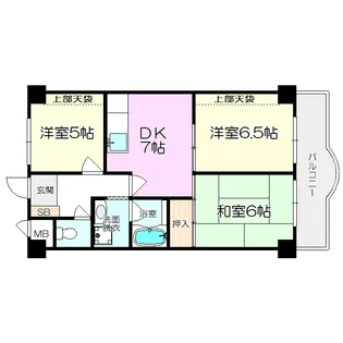サンロイヤル武庫川東【5階】の間取り