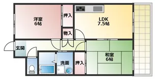 兵庫県明石市二見町東二見【マンション】の間取り