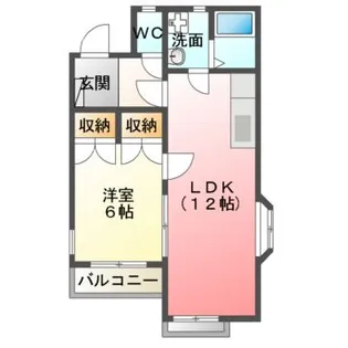 ティファニー森友B【2階】の間取り