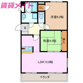 エンタープライズ川越【1階】の間取り