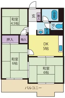 大野ハイツ【2階】の間取り
