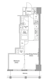 ザ・パークハビオ日本橋箱崎町【11階】の間取り
