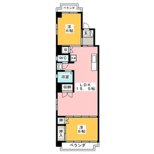 メゾンド新潮【3階】の間取り