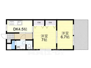 コーポ垂水【1階】の間取り