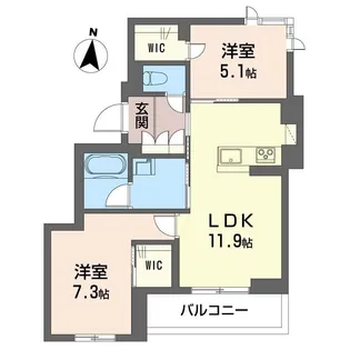 フロルヴェルデ【1階】の間取り