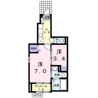 フランセス高柳 II【1階】の間取り