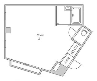 1Rの間取り画像
