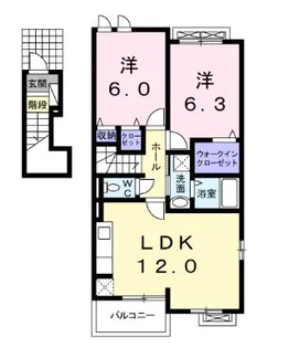 高知県安芸市港町2【アパート】の間取り